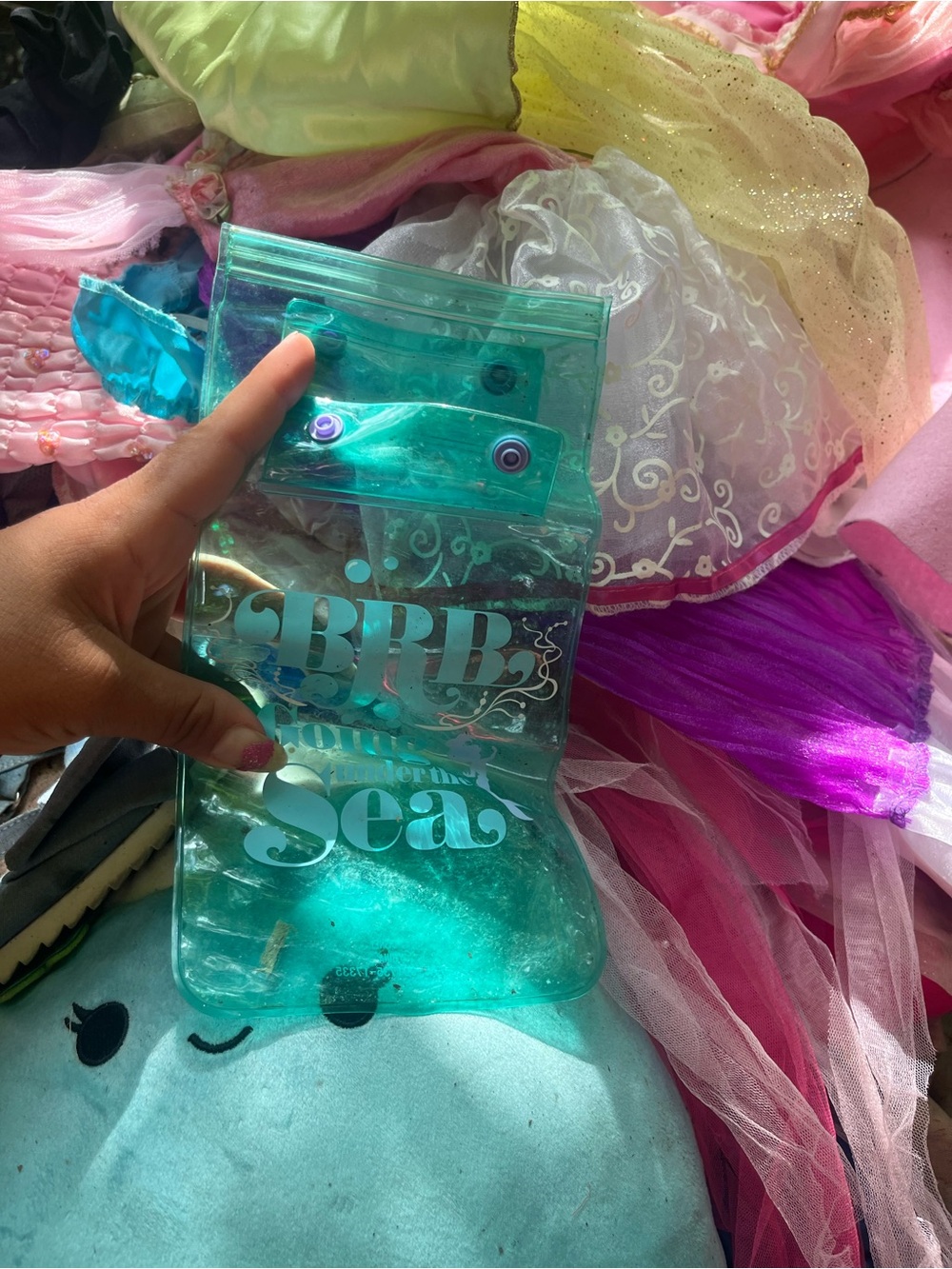 Disney Teal Clear Waterproof Travel Pouch